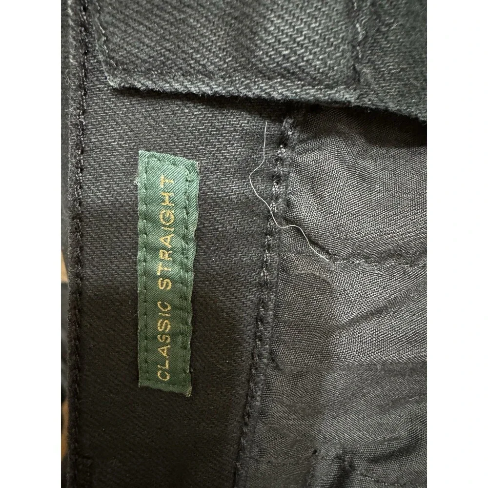 Lauren Ralph Lauren Mid Rise Classic Straight Jeans‎ Black Womens 18W - Picture 7 of 8